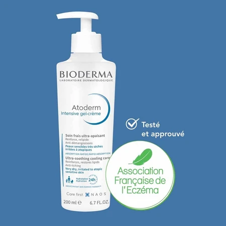 Bioderma Atoderm Gel-crème soin frais ultra-apaisant Intensive Peaux Sensibles Visage et Corps 200ml