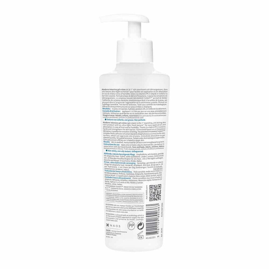 Bioderma Atoderm Gel-Creme Intensiv Ultra-beruhigende Frischebehandlung Intensiv Peaux Sensibles Visage et Corps 200ml Bioderma Atoderm Gel-Creme Intensiv Ultra-beruhigende Frischebehandlung Intensiv Peaux Sensibles Visage et Corps 200ml