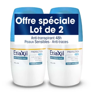 Etiaxil Anti-Transpirant Deodorant Roll-On 48h Protect Mäßiges Schwitzen Empfindliche Haut 2x50ml