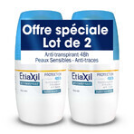 Etiaxil Anti-transpirant Deodorant Roll-On 48h Beschermen Matige transpiratie Gevoelige huid 2x50ml Etiaxil Anti-transpirant Deodorant Roll-On 48h Beschermen Matige transpiratie Gevoelige huid 2x50ml