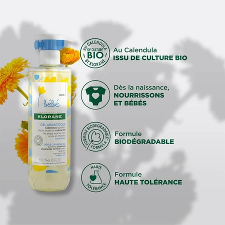 Klorane Bébé Gel Lavant Doux 500ml