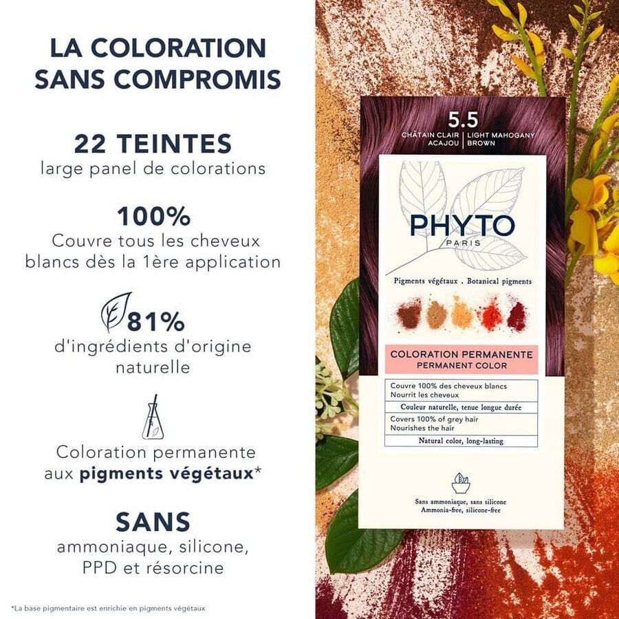 Phyto Phytocolor Coloración Permanente con Pigmentos Vegetales