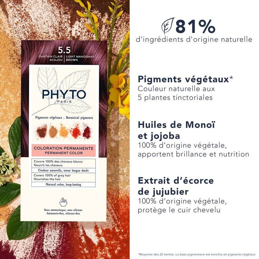 Phyto Phytocolor Coloración Permanente con Pigmentos Vegetales