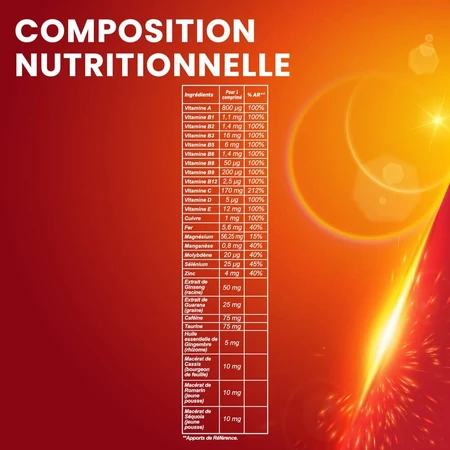 Santarome Vita'max Koffein und Taurin Boost Anti-Müdigkeit 30 Tabletten