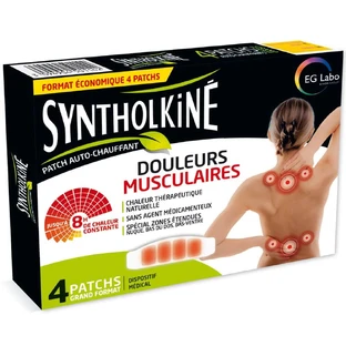 EG Labo SyntholKiné Syntholkine Tiritas de calor 8 horas Dolor muscular 4uds.