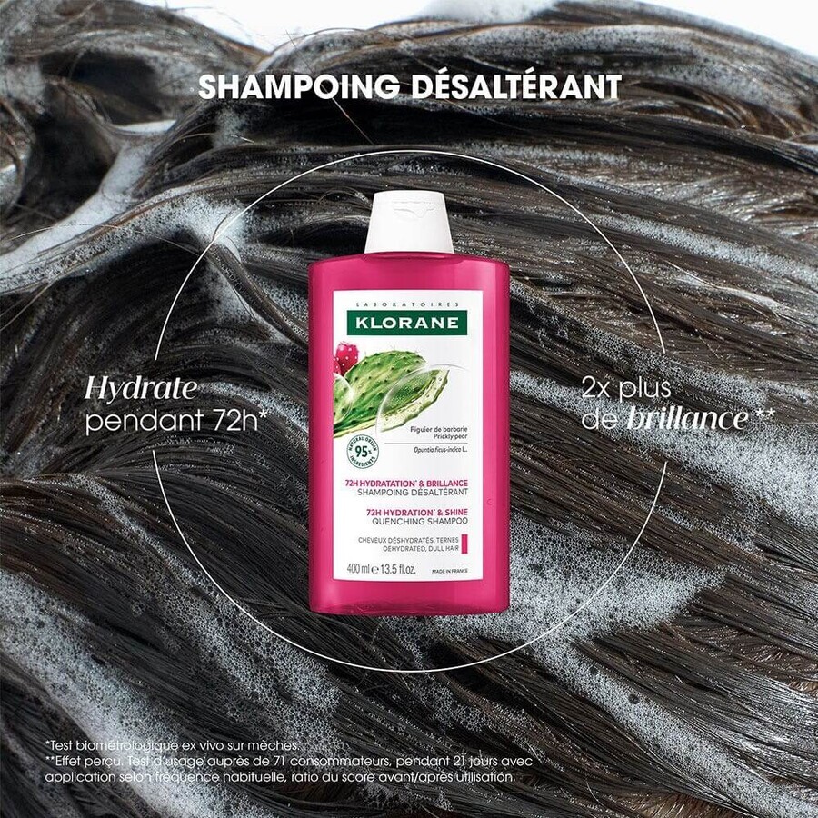Klorane Prickly Pear Thirst-quenching Shampoo 72h Moisturizing and Shining 400 ml Klorane Prickly Pear Thirst-quenching Shampoo 72h Moisturizing and Shining 400 ml
