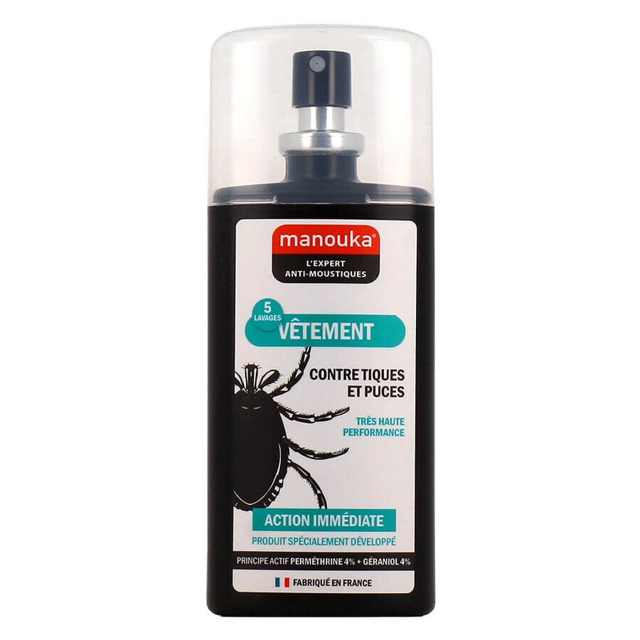 Manouka Floh- und Zeckenspray für Kleidung Sofortige Wirkung 75ml