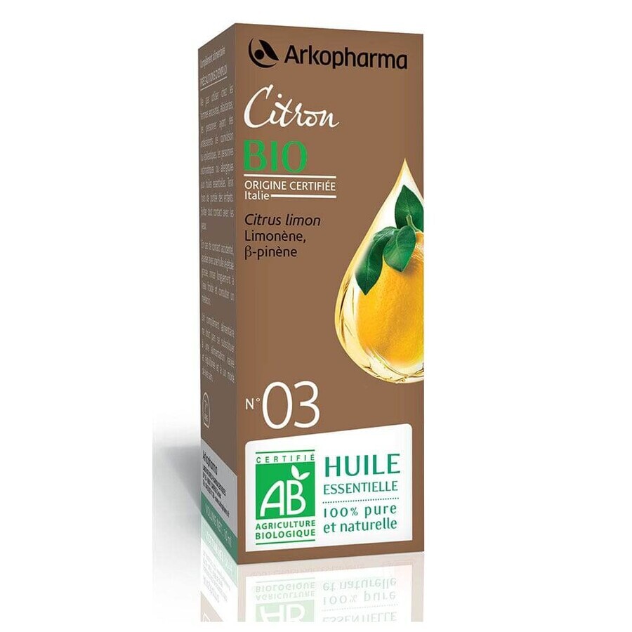 Arkopharma Arkoessentiel Aceite esencial N°3 Limón bio (Citrus Limon) 10ml