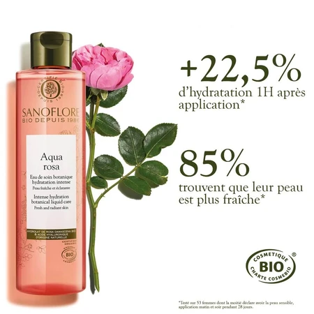 Sanoflore Rosa Fresca Gezichtslotion Damast Roos Bio Botanische Essentie 200ml