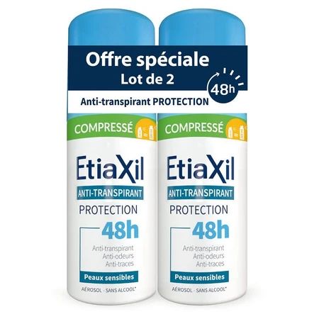 Etiaxil Antitranspirante Desodorante Comprimido 48h Proteger Piel Sensible 2x100ml