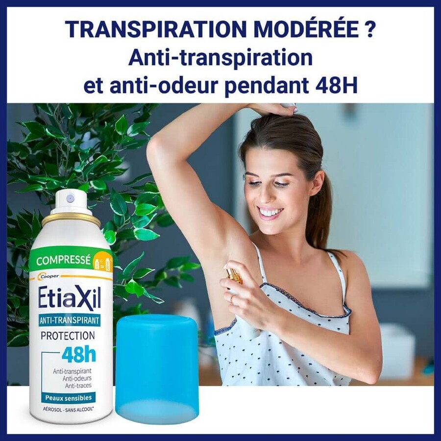 Etiaxil Antiperspirant Deodorant Compressed 48h Beschermt Gevoelige Huid 2x100ml