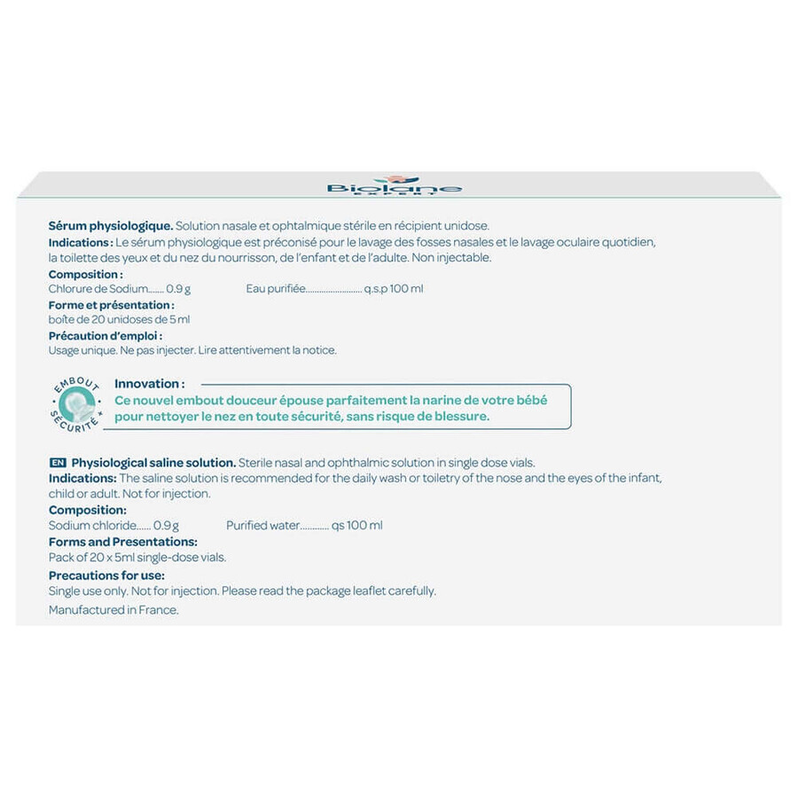 Biolane Expert Ser fiziologic pentru copii 20x5ml 20 unidoses de 5ml Biolane Expert Ser fiziologic pentru copii 20x5ml 20 unidoses de 5ml