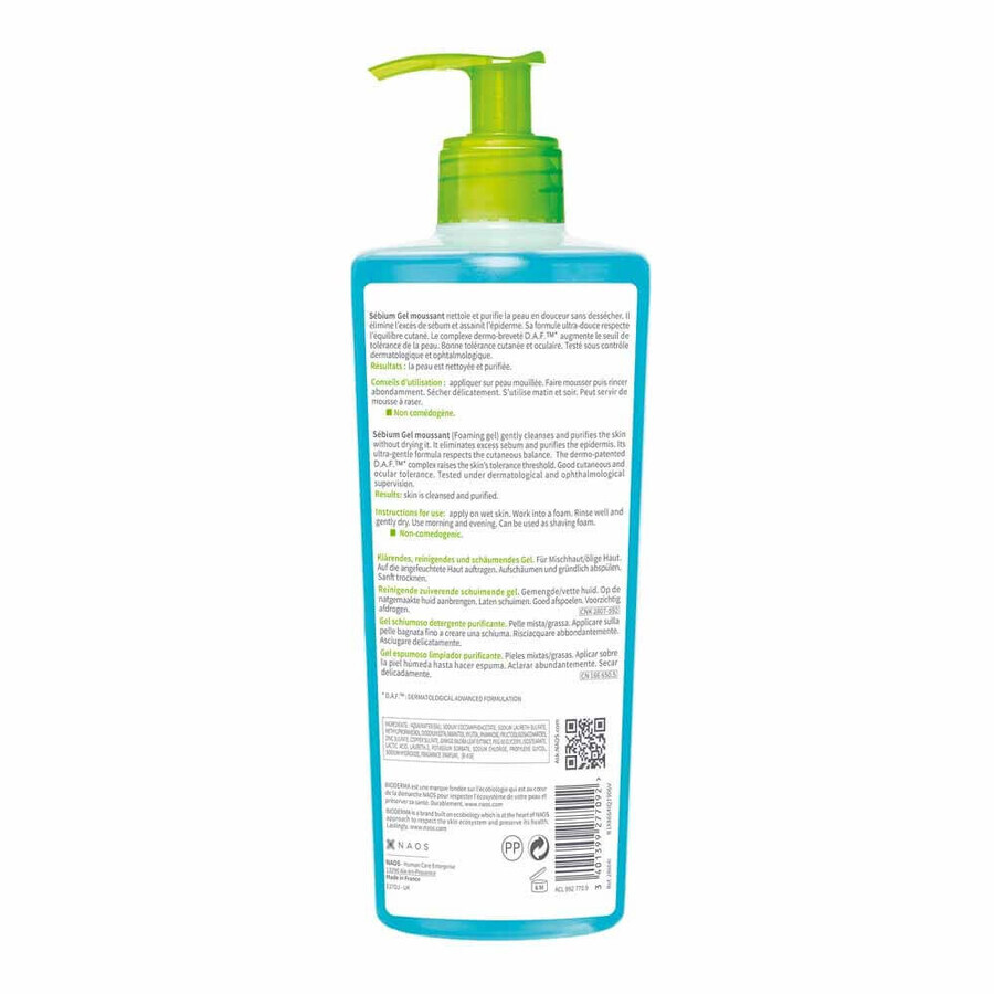 Bioderma Sebium Cleansing and Purifying Gel Combination or Oily Skin 500ml Bioderma Sebium Cleansing and Purifying Gel Combination or Oily Skin 500ml
