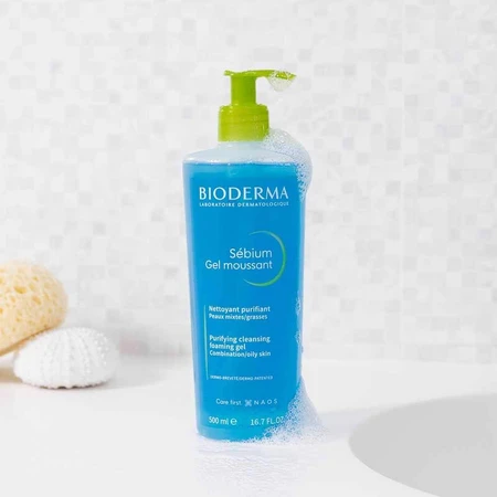 Bioderma Sebium Cleansing and Purifying Gel Combination or Oily Skin 500ml