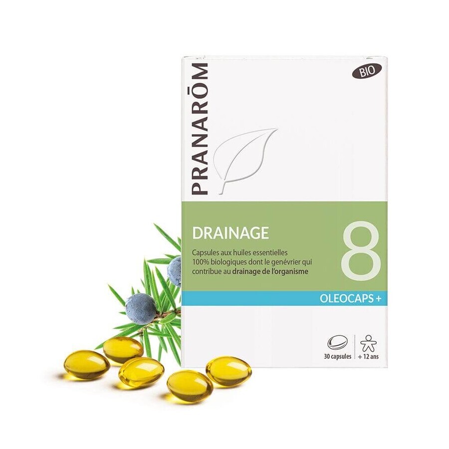 Pranarôm Oléocaps No. 8 Bio Drainage 30 Oleocaps+ Capsules