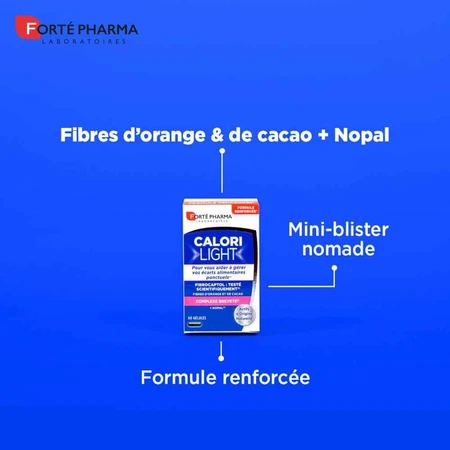 Forté Pharma CaloriLight Minceur Capteur de Graisses Fibres Nopal 60 Capsules