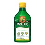 Moller'S Omega-3 aceite de hígado de bacalao líquido, aroma natural de limón 250 ml Moller'S Omega-3 aceite de hígado de bacalao líquido, aroma natural de limón 250 ml