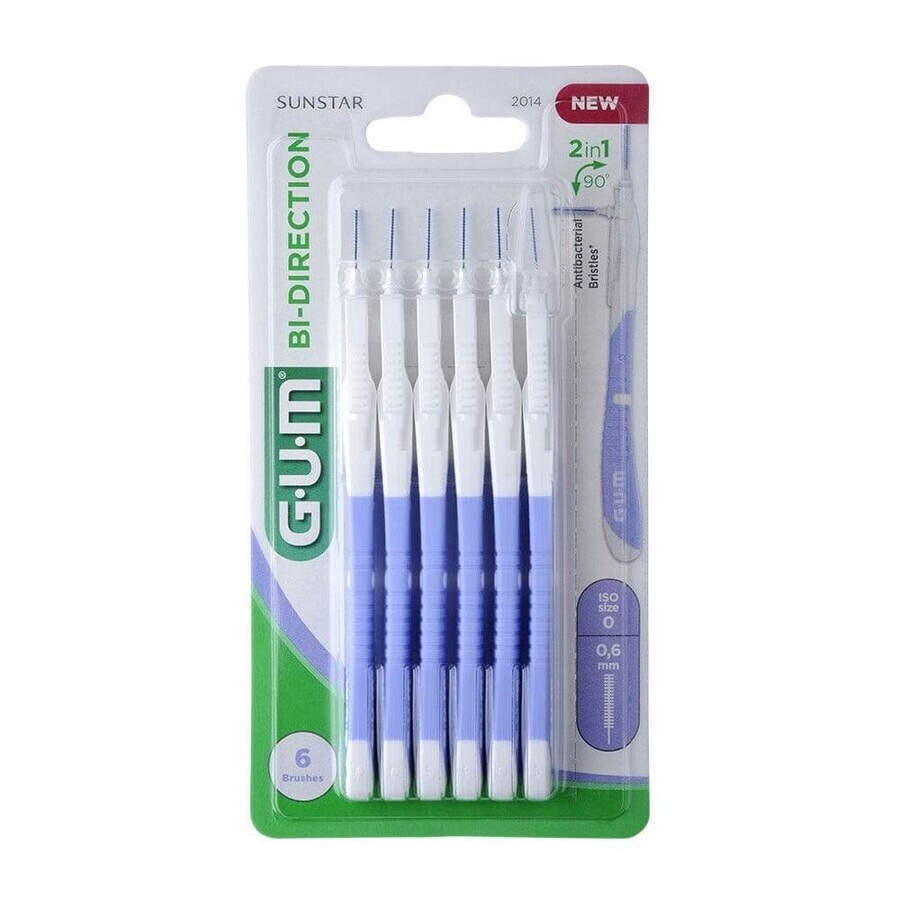 Cepillos interdentales bidireccionales para encías 0,6 mm x6