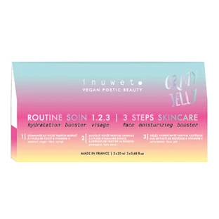 Inuwet Crazy Jelly Moisture Beauty Routine Travel Kit Made in France 3x20ml