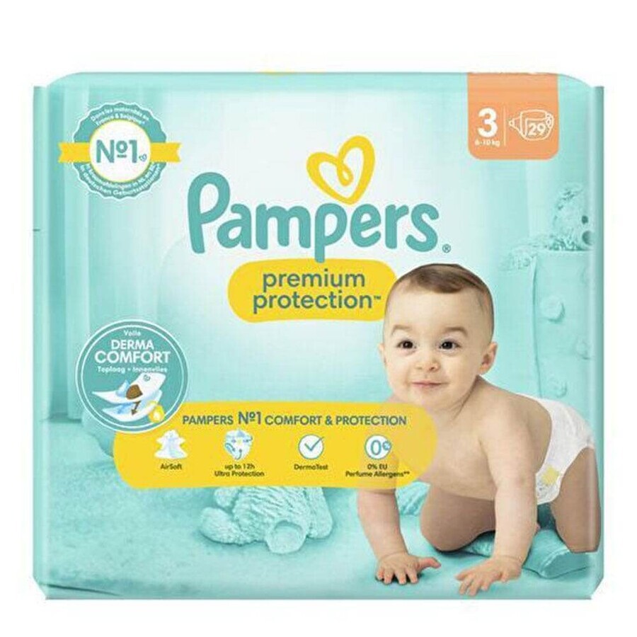 Boutique Pampers Premium Couches Taille 3 6-10kg x29 Pampers Premium Couches Taille 3 6-10kg x29