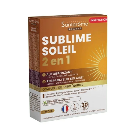 Santarome Sublime Soleil 2en1 Sublime Sole 2en1 30 Santarome Sole 2en1 Autobronceador y Protector Solar 30 Comprimidos