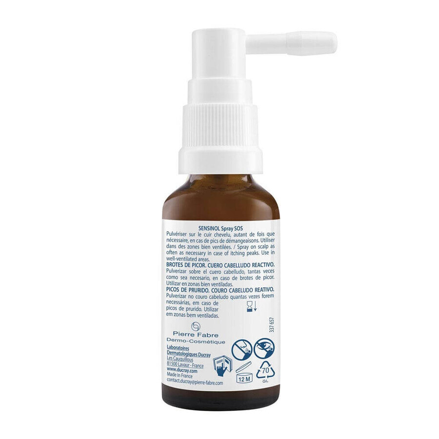 Ducray Sensinol SOS Spray itchy scalp tips 30ml