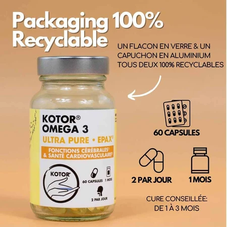 Kotor Pharma Omega 3 Epax Función cerebral y salud cardiovascular 60 cápsulas