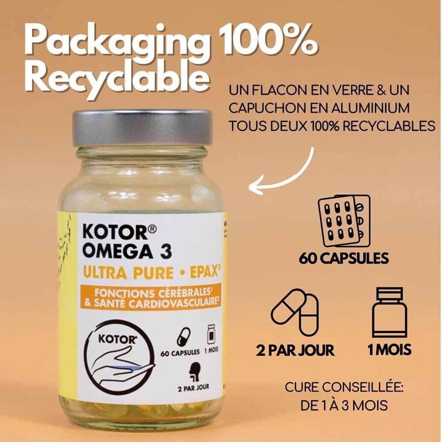 Kotor Pharma Omega 3 Epax Funzione cerebrale e salute cardiovascolare 60 capsule