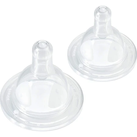 Dodie Round Teats 3 speed anti-colic col large 6 months and over x2