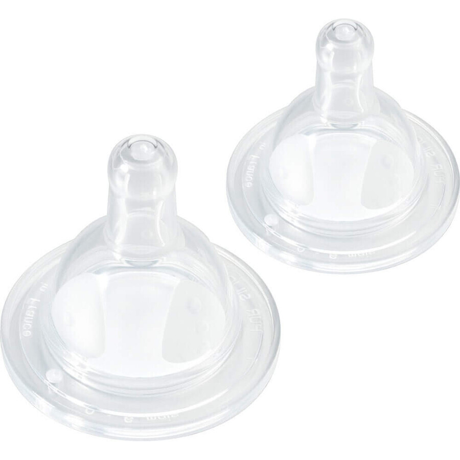 Dodie Tetines Rondes 3 Vitesses Col Large 0-6 Mois Boite De 2