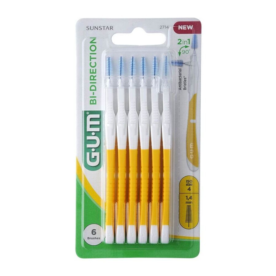 Gum bidirectional interdental brushes 1.4 mm x6