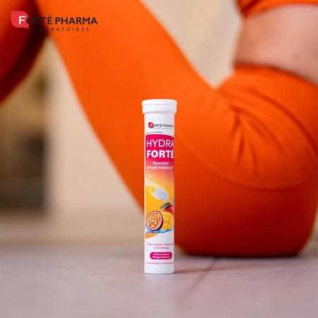 Forté Pharma Hydra Forté Hydration Booster Natürlicher Mango-Passions-Geschmack 24 Brausetabletten