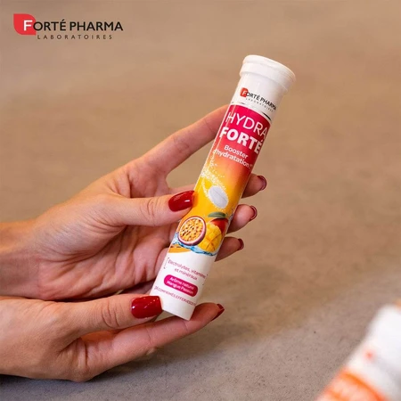 Forté Pharma Hydra Forté Hydration Booster Natürlicher Mango-Passions-Geschmack 24 Brausetabletten