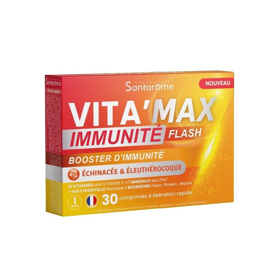 Santarome Vita'max Boost voor Flash Immunea 30 tabletten