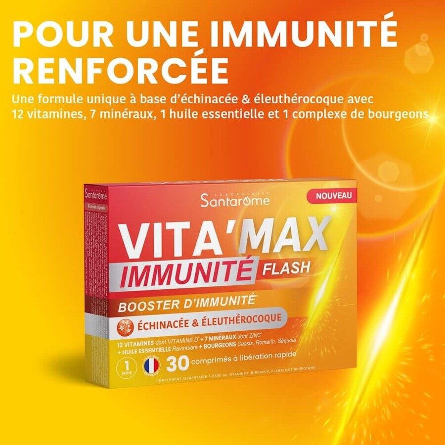Santarome Vita'max Boost voor Flash Immunea 30 tabletten