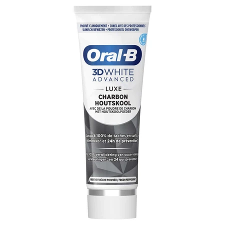 Oral-B 3D White Advanced Luxe Dentifrice charbon 75ml