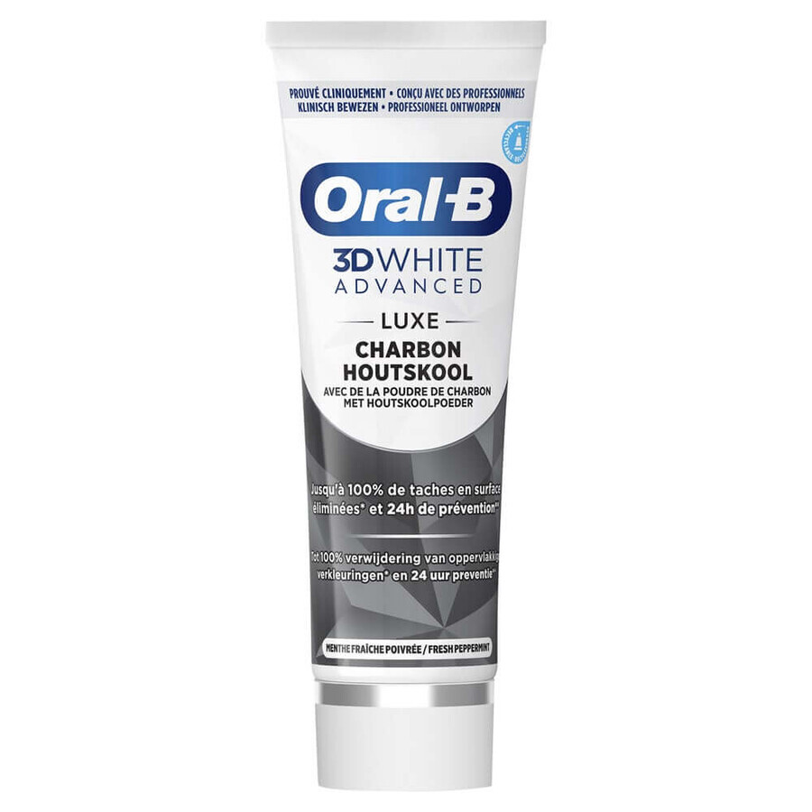 Oral-B 3D White Advanced Tandpasta Luxe Houtskool 75ml
