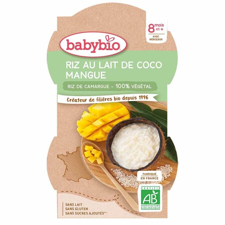 Babybio Rice with coconut milk and mango from 8 months 225g