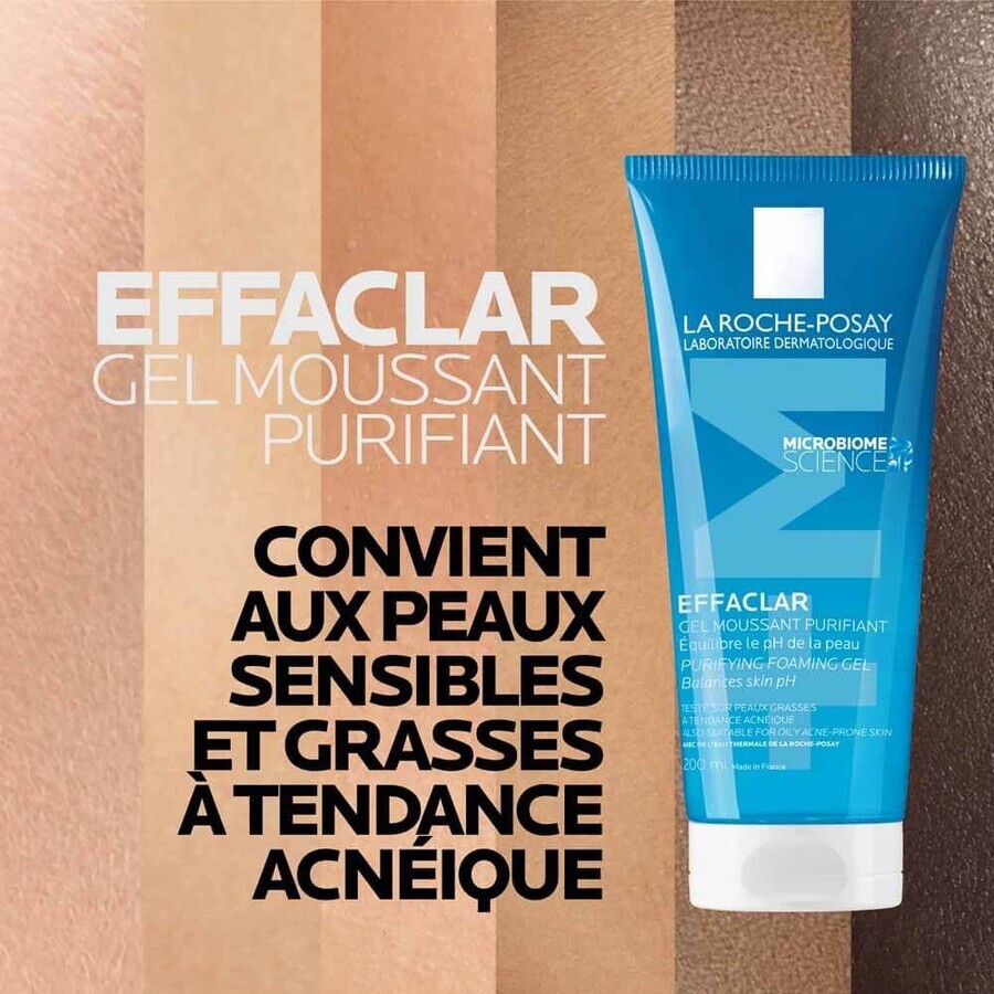 La Roche-Posay Effaclar Nettoyant visage Gel Moussant Peaux Grasses Tendance Acneique 200ml La Roche-Posay Effaclar Nettoyant visage Gel Moussant Peaux Grasses Tendance Acneique 200ml