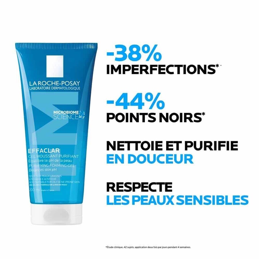 La Roche-Posay Effaclar Nettoyant visage Gel Moussant Peaux Grasses Tendance Acneique 200ml La Roche-Posay Effaclar Nettoyant visage Gel Moussant Peaux Grasses Tendance Acneique 200ml