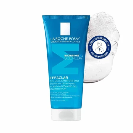 La Roche-Posay Effaclar gezichtsreiniger schuimende gel voor vette en acne-gerelateerde huid 200ml