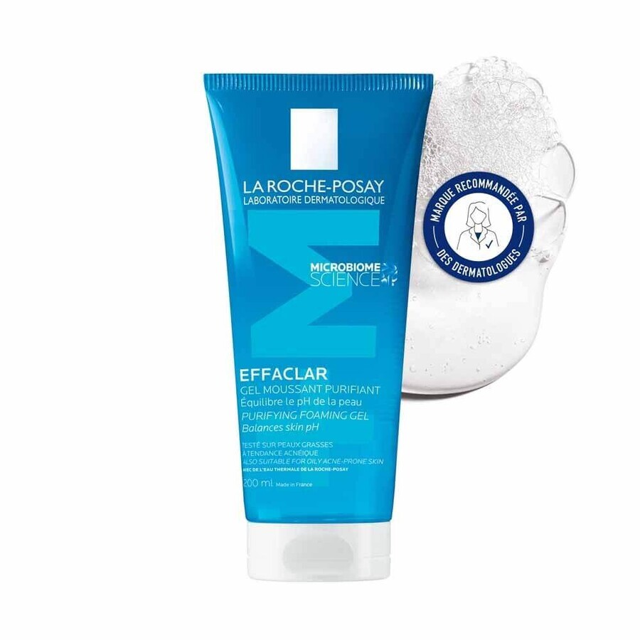 La Roche-Posay Effaclar Nettoyant visage Gel Moussant Peaux Grasses Tendance Acneique 200ml La Roche-Posay Effaclar Nettoyant visage Gel Moussant Peaux Grasses Tendance Acneique 200ml
