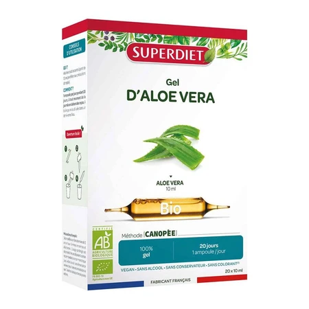 Superdiet Aloe Vera Organic Mucilage 10 Viales 15ml