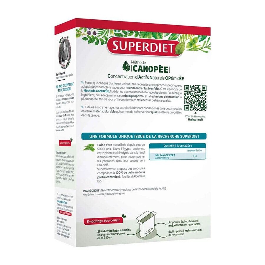 Superdieet Aloë Vera Bio Slijm 10 Injectieflacons 15ml Superdieet Aloë Vera Bio Slijm 10 Injectieflacons 15ml