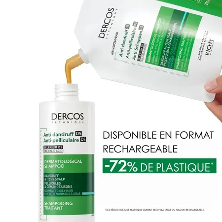 Șampon anti-mătreață pentru păr normal-gras Dercos, 390 ml, Vichy