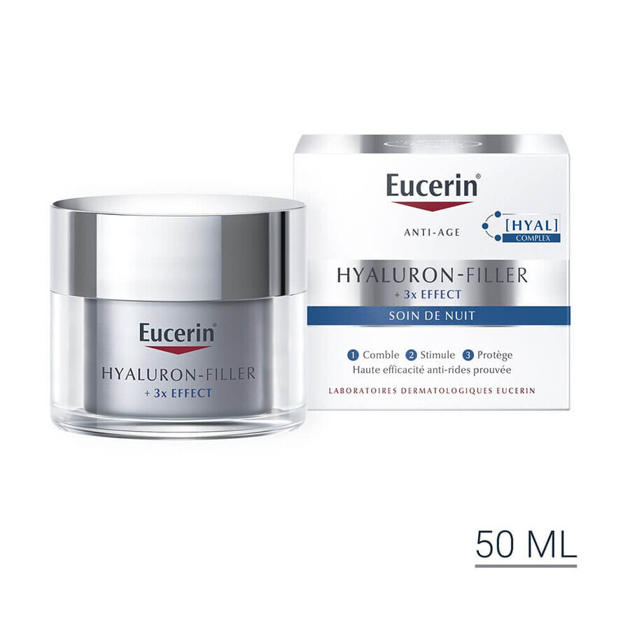 Eucerin Hyaluron-Filler + 3x Effect Crema notte anti-età 50ml