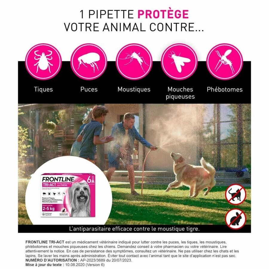 Frontline Tri-act Spot-on Cane 2-5 kg 6 pipette da 0,5 ml