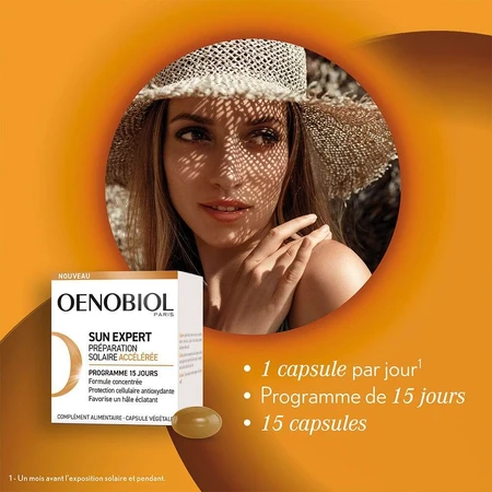 Oenobiol Zon Expert Versnelde Zon Voorbereiding 15 capsules
