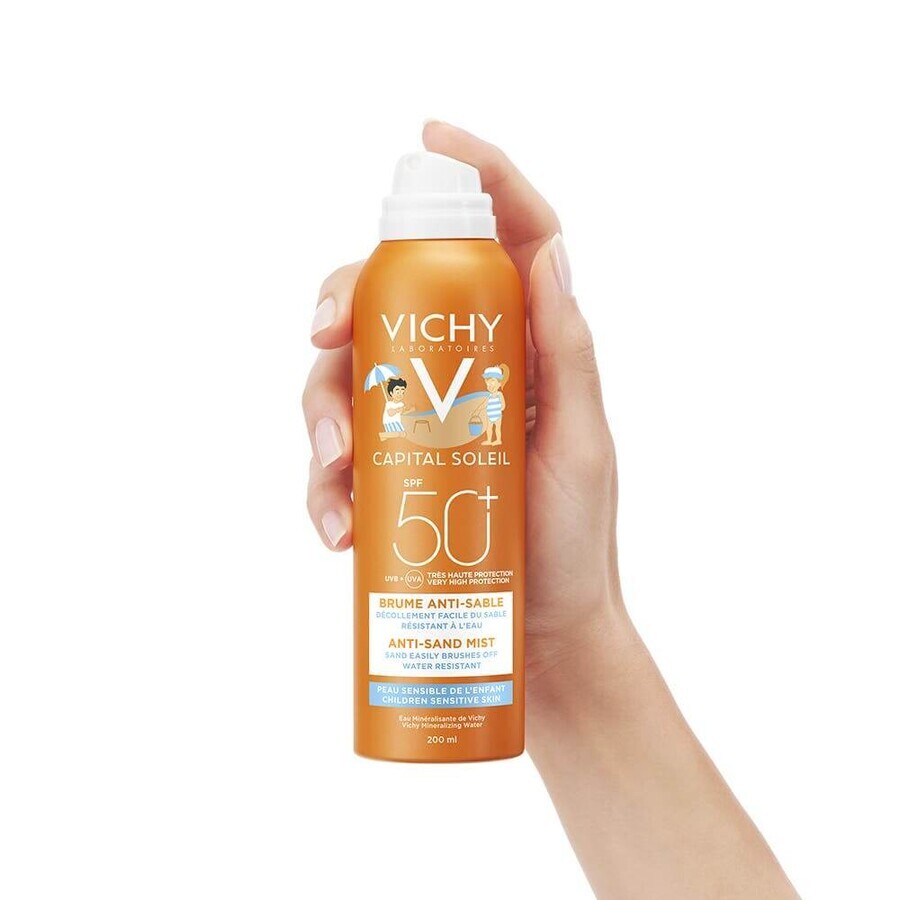 Vichy Ideal Soleil Bruma antiarena para niños Spf50+ 200 ml Vichy Ideal Soleil Bruma antiarena para niños Spf50+ 200 ml