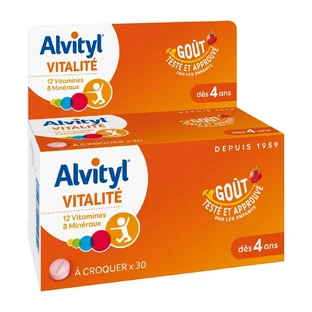 Alvityl Vitality masticable sabor fresa 30 comprimidos